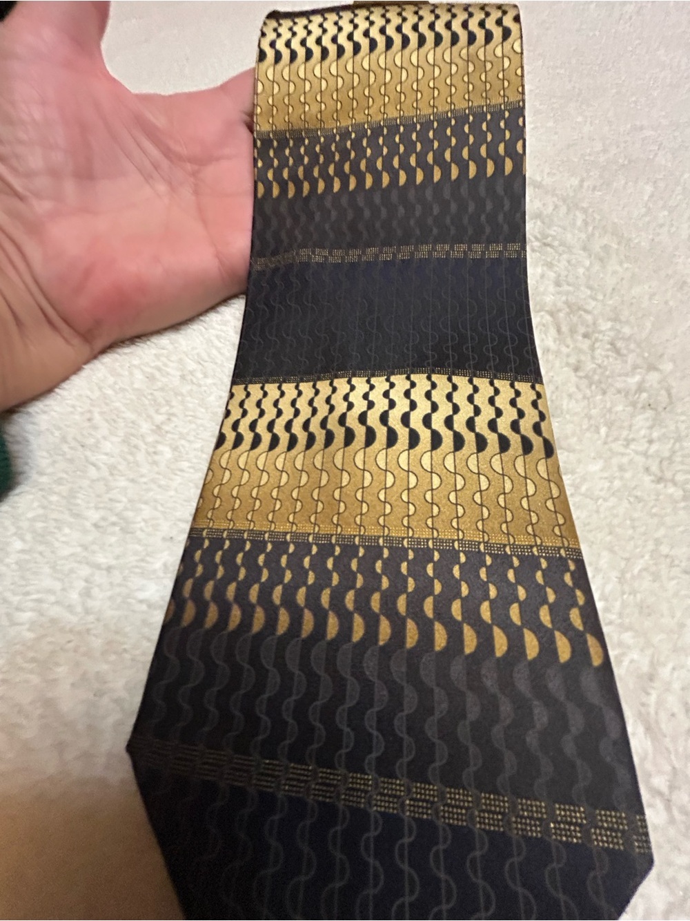 🎁3 for $30 - Gold Motif Necktie